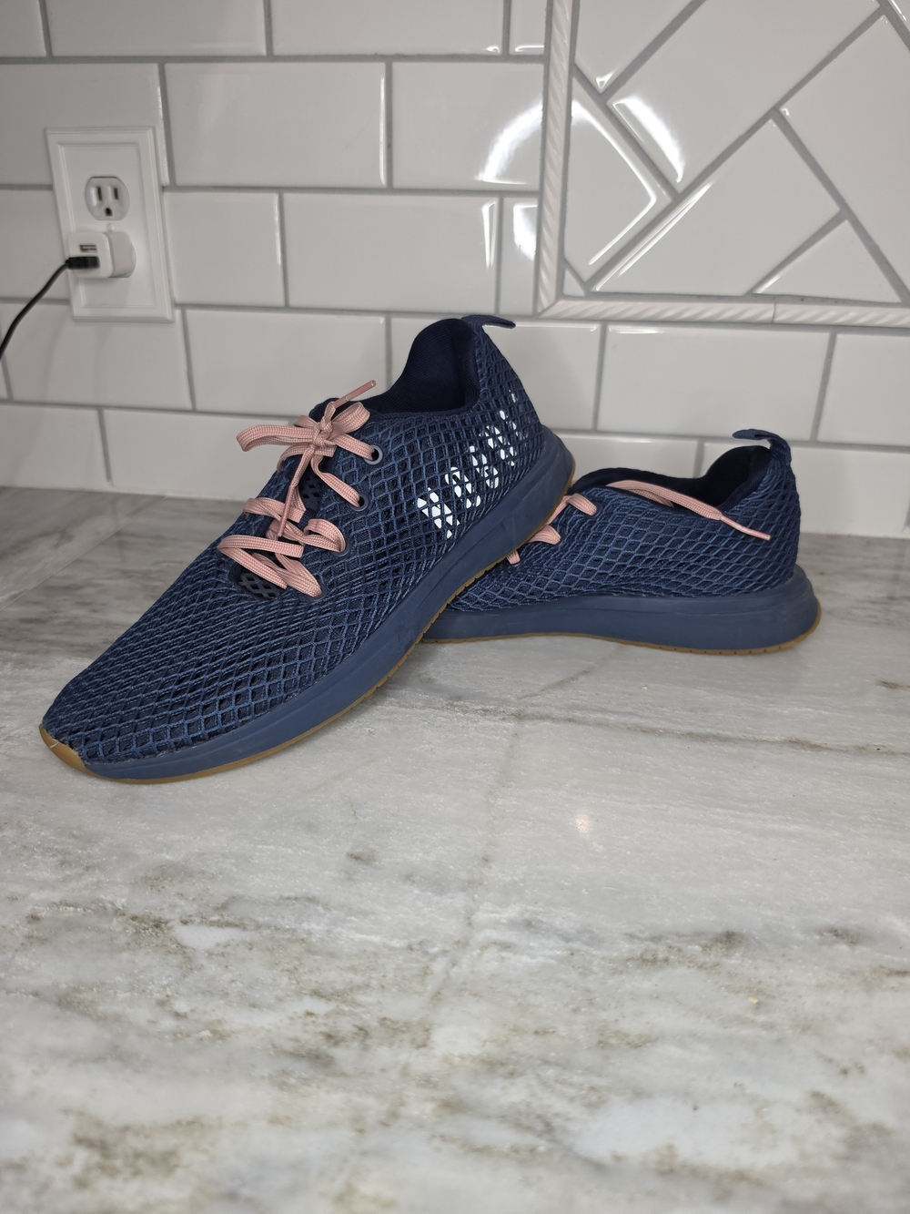 NOBULL Mesh Trainer Womens 11.5 Mens 10 Navy Pink Cross Training Shoes